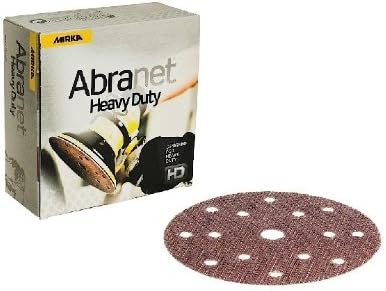 HD61102540, Mirka Abranet Heavy Duty 6 in. 15 Hole Grip Disc, 40G, Qty. 25