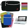 2n1 Combo - Premium Laptop Just Fit Neoprene Sleeve Case Cover - Bundle with LCD Screen Protector for Asus 7 Inch Eee eeepc 8G 4G 2G Surf (Laptop NOT included)