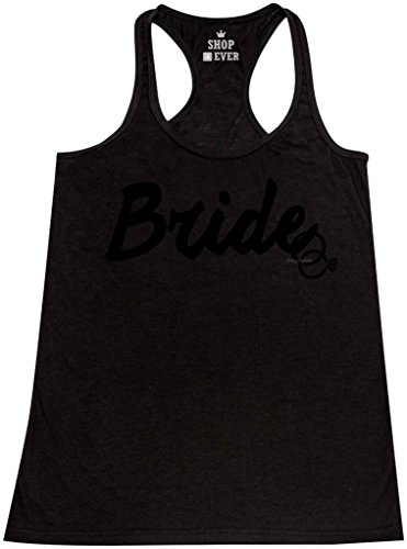 Shop4Ever® Bride Black Women's Racerback Tank Top Wedding Tank Tops