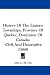History Of The Eastern Townships, Province Of Quebec, Dominion Of Canada: Civil And Descriptive (1869)