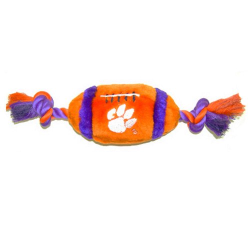 NCAA Plush Football Dog Toy, Large, Clemson University Tigers