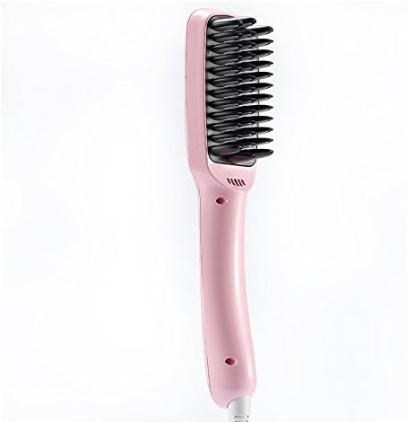 Aphro 2 in 1 Ionic Hair Brush Straightener - Pink