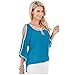 Sunward(TM) Sexy Women Irregular Off Shoulder Long Sleeve Tops Blouse (Large, Blue)