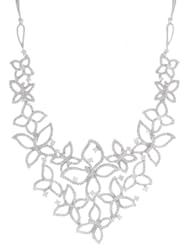 14k White Gold 4.75 Carat Diamond Statement Necklace
