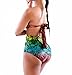 Women's Colorful Summer Swimsuit Crossover Swimwear Bathing Suit (US L, A-Color 6)