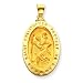 14k St. Christopher Medal Oval Pendant