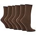 Sock Snob 6 Pairs Ladies Womens Casual Cotton Rich Solid Plain Color Dress Socks PL30