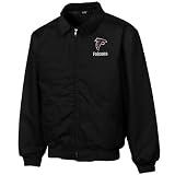 NFL Reebok Atlanta Falcons Black Saginaw Cotton Canvas Full Zip Jacket (X-Large)