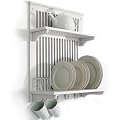NOVEL - Kitchen Plate, Bowl, Cup Display / Wall Rack - White