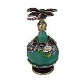 Perfume Bottle Dragonfly Bejeweled Vintage Style