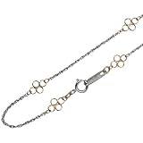18k White and Rose Gold 1mm Station Infinity Link Chain Necklace - Dahlia Classic Collection