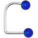 14 Gauge Blue Glow in the Dark Lippy Loop Labret