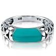 FOJO's Narrow Turquoise Filigree Ring