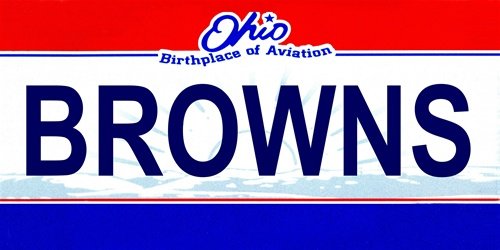 LP-2056 Ohio State Background License Plates - Browns