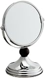 Taymor Chrome Mini Countertop Glamour Mirror with Black Ball