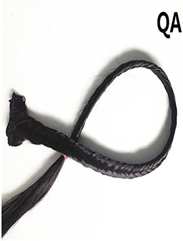 Beauty Wig World 1Piece 20Inch 25gr Fishbone Braid Synthetic Fiber Party Clip In Bangs/Fringes Hair Piece Black