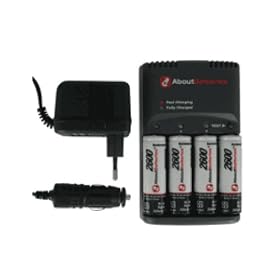 Chargeur pour SONY CYBERSHOT DSC-W17, 4 LR6 + 1h45 charge , 1.2V , 2600mAh , Ni/Mh