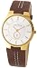 Skagen Casual Gold-tone Steel Mens Watch with Brown Leather Bracelet 433LGL1