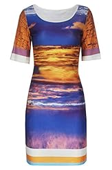 Sexy Polyester/Spandex General Print Elbow Length Sleeves Cocktail Club Dress/Homecoming Dress/Prom Dress/Wedding Dress/Mini Dress 