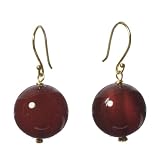 14k Yellow Gold 14mm Carnelian Earrings