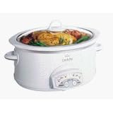 Crockpot SCVP600-W Oval 6-Quart Smart-Pot Slow Cooker, White