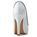 ElegantPark EP11083-IP Women's Peep Toe Stiletto High Heel Rhinestones Satin Evening Pumps Wedding Bridal Shoes