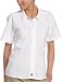 Women's Uniforms - Dickies Women's Short Sleeve Stretch Oxford Shirt, White, Small