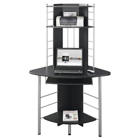 Piranha PC8g Compact Corner Computer Desk with 3 Shelves