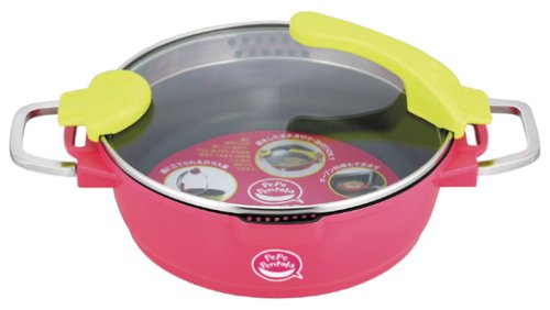 ペペペントラ IH対応 浅型料理パン 24cm ピンク PR-3420