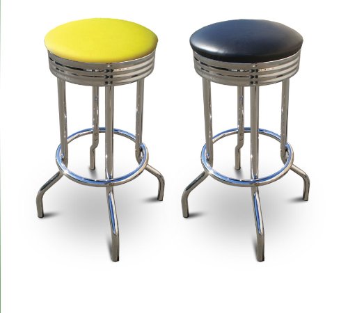 2 MAN CAVE Pittsburgh Steelers Football themed 29'' Specialty Chrome Barstools Bar Stools