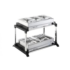 Lentz BK8 Buffet King, 2 stufenlos regelbare Warmhalteplatten, Separater Beh�lter (3x 1/3 GN, 2x  GN) mit Kunststoffdeckel