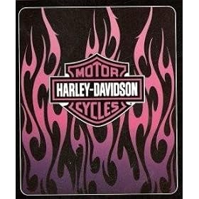 Harley Davidson Fleece Blanket - Pink