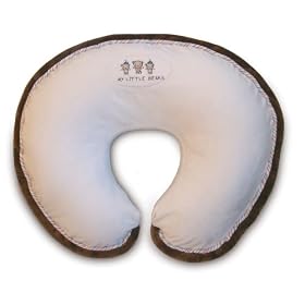 Boppy Classic Nursing Pillow with Soft Boa Slipcover, Teddy Bears