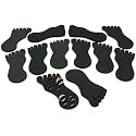 12 Black Toe Ring Foot Foam Displays Body Jewelry 5.25"