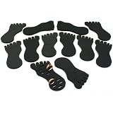 12 Black Toe Ring Foot Foam Displays Body Jewelry 5.25