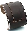 Nemesis #STW-B Wide Brown Leather Cuff Wrist Watch Band
