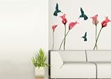 Calla Lily & Hummingbirds Huge Wall Decal Stickers