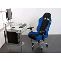 Chefsessel, B&uuml;rostuhl im Racing-Look blau/schwarz