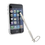 Silver Retractable Stylus Pen for Apple iphone, iphone 3G, 3GS/ iPhone 4, iPhone 4 (Verizon)/ iPod touch (4th generation)by Momo Cellular