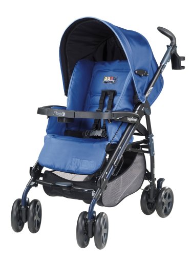 Peg Perego P3 Light Weight One Hand Fold Stroller in Mod Blue