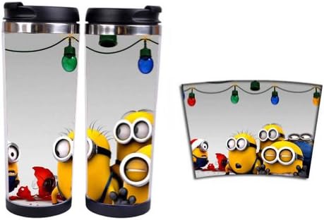 Double Layers Anime Despicable Me 2 Cups and Mugs Starbucks Tumbler Travel Coffee/Tea Funny Cup 400ml