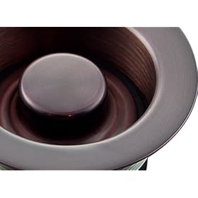 Waste Maid CSFS-ORB-93 Mr. Scrappy Custom Color Brass Sink Flange/Stopper Set, Oil Rubbed Bronze
