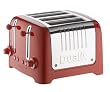 Dualit 46201 4 Slot Lite Toaster in Red Gloss Finish