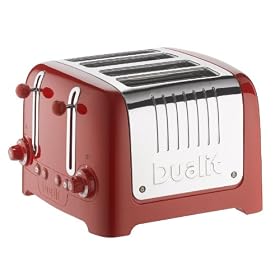 Dualit 46201 4 Slot Lite Toaster in Red Gloss Finish