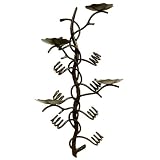 8-Bottle Wall Wine and 4-Candle Holder