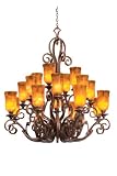 Kalco 4274AC Antique Copper Ibiza 3 Tier 20 Light Chandelier from the Ibiza Collection
