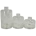 Set of 3 Glass Flower Butterfly Vases