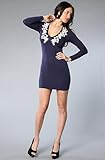 Motel The Ginetta Dress in Navy,Dresses for Women, Extra Small,Navy