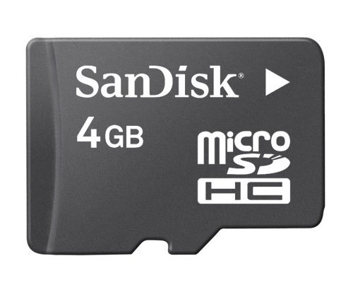 Sandisk 4GB MicroSDHC Memory Card with SD Adapter (BULK Packaging)
