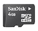Sandisk 4GB MicroSDHC  Memory Card with SD Adapter (BULK Packaging)